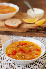 Rassolnik. Traditional russian soup.
