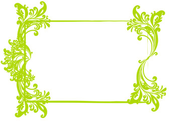 grüner Rahmen Frühling