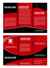 Modern tri-fold brochure design template