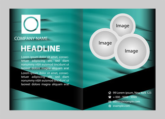 Vector blue brochure template design