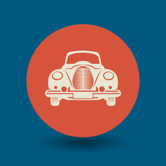 Vintage car symbol, vector