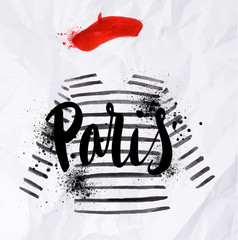 Paris poster striped sweater © anna42f