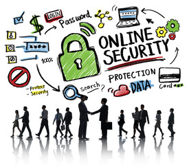 Online Security Protection Internet Safety Business Handshake