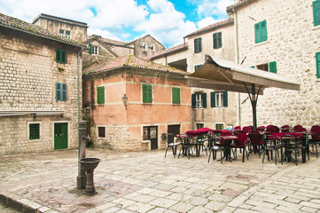 outside cafe in old town