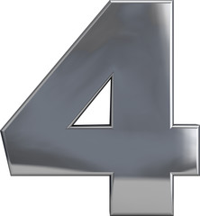Four - Metal Number 4