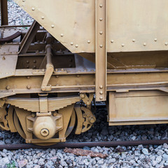 Fototapeta na wymiar Detalle de un vagón ferroviario de carga