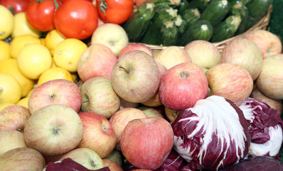 fresh fruit for sale at vegetable market