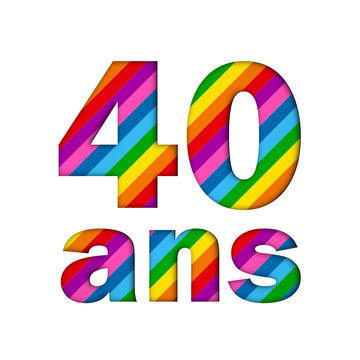 Icône 40 ANS (fête félicitations joyeux anniversaire)