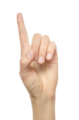 Counting woman hands one.