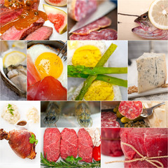 high protein food collection collage