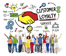 Customer Loyalty Service Support Care Trust Casual Concept