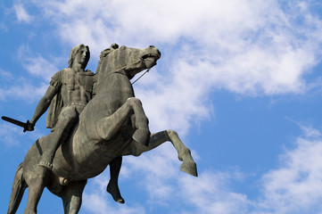 Statue of Alexander the Great at Thessaloniki city in Greece
