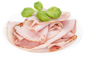 Ham isolated on white