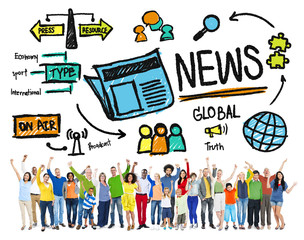 Fototapeta premium News Journalism Information Publication Update Media Concept