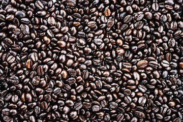Coffee beans isolated on white background