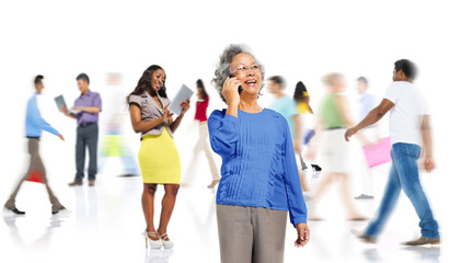 Obraz premium Community Diversity People Shopping Online Technology Concept