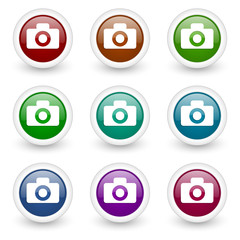 camera web icons vector set