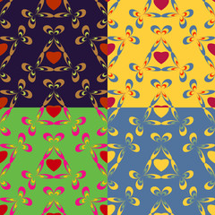 Abstract backgrounds with hearts
