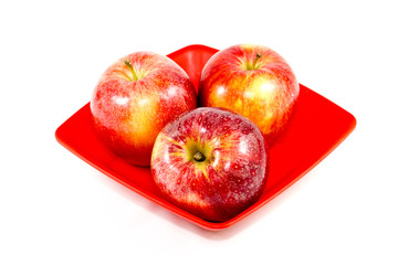 Frische rote Äpfel