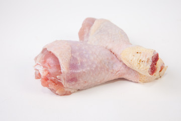 Raw chicken little legs