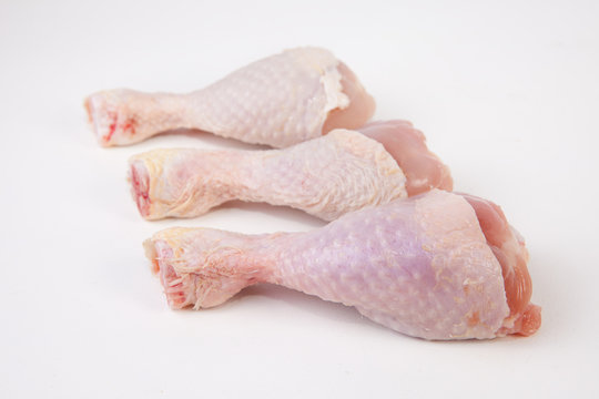 Raw chicken little legs