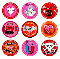 Valentine's badges