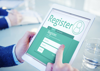 Registration Application Join Office Browsing Concept