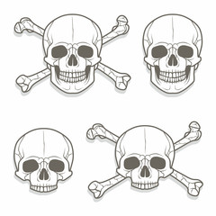 Skull vector set