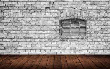 Raum Ziegelwand mit Fenster