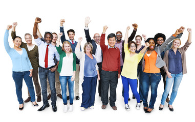 Obraz premium Diversity Casual Team Cheerful Success Community Concept