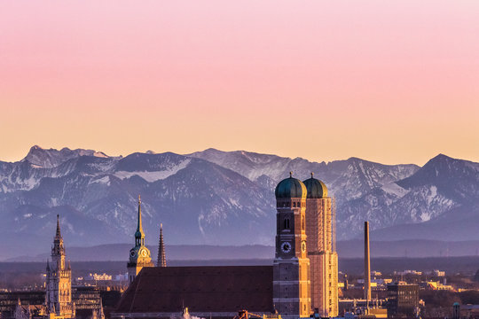 Alps sunset Muich