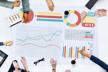 Obraz premium Business People Meeting Analysis Statistics Concept