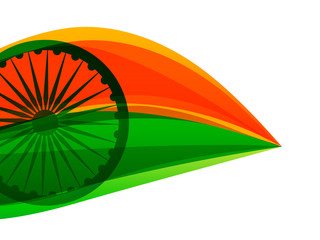 indian flag made with tricolor in a leaf style