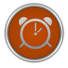 alarm circular icon on white background