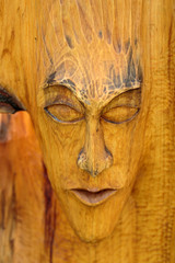 Fairy-like wooden figures from primaeval Slawic tales