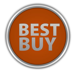 Best buy circular icon on white background