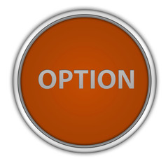 option circular icon on white background
