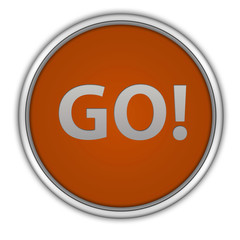 go circular icon on white background
