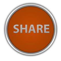 share circular icon on white background