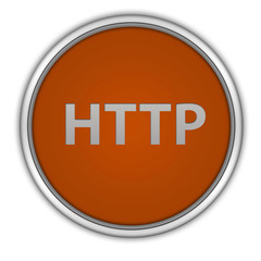 http circular icon on white background