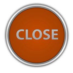 close circular icon on white background