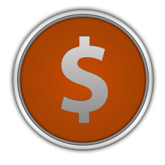 money circular icon on white background