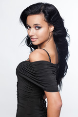 Fototapeta premium Young woman with black hair