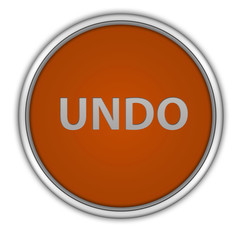 undo circular icon on white background