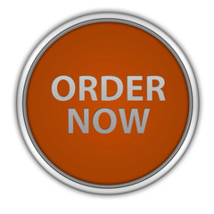 Order now circular icon on white background