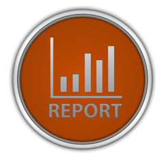 Report circular icon on white background