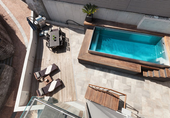 house, swimming pool view