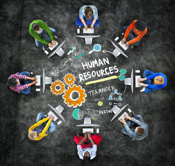 Human Resources Employment Job Teamwork Computer Technology Conc