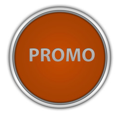 Promo circular icon on white background