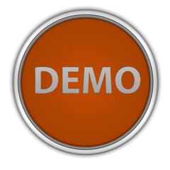 Demo circular icon on white background